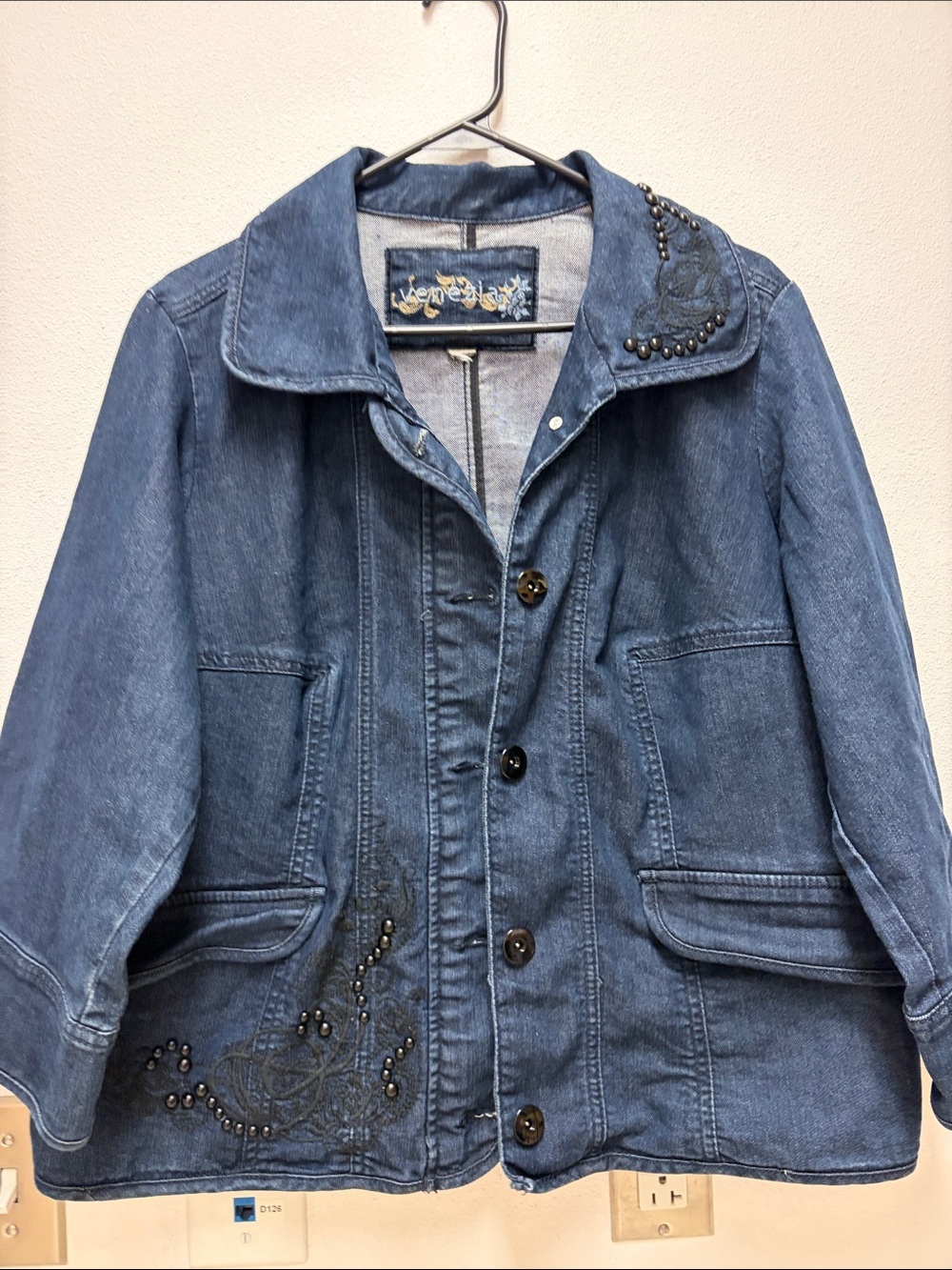 Venezia Embroidered Blue Denim Jacket M/L